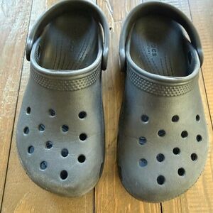 CROCS Black Slip-On Clogs with Heel Strap
